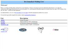 Tablet Screenshot of lists.faunalia.it